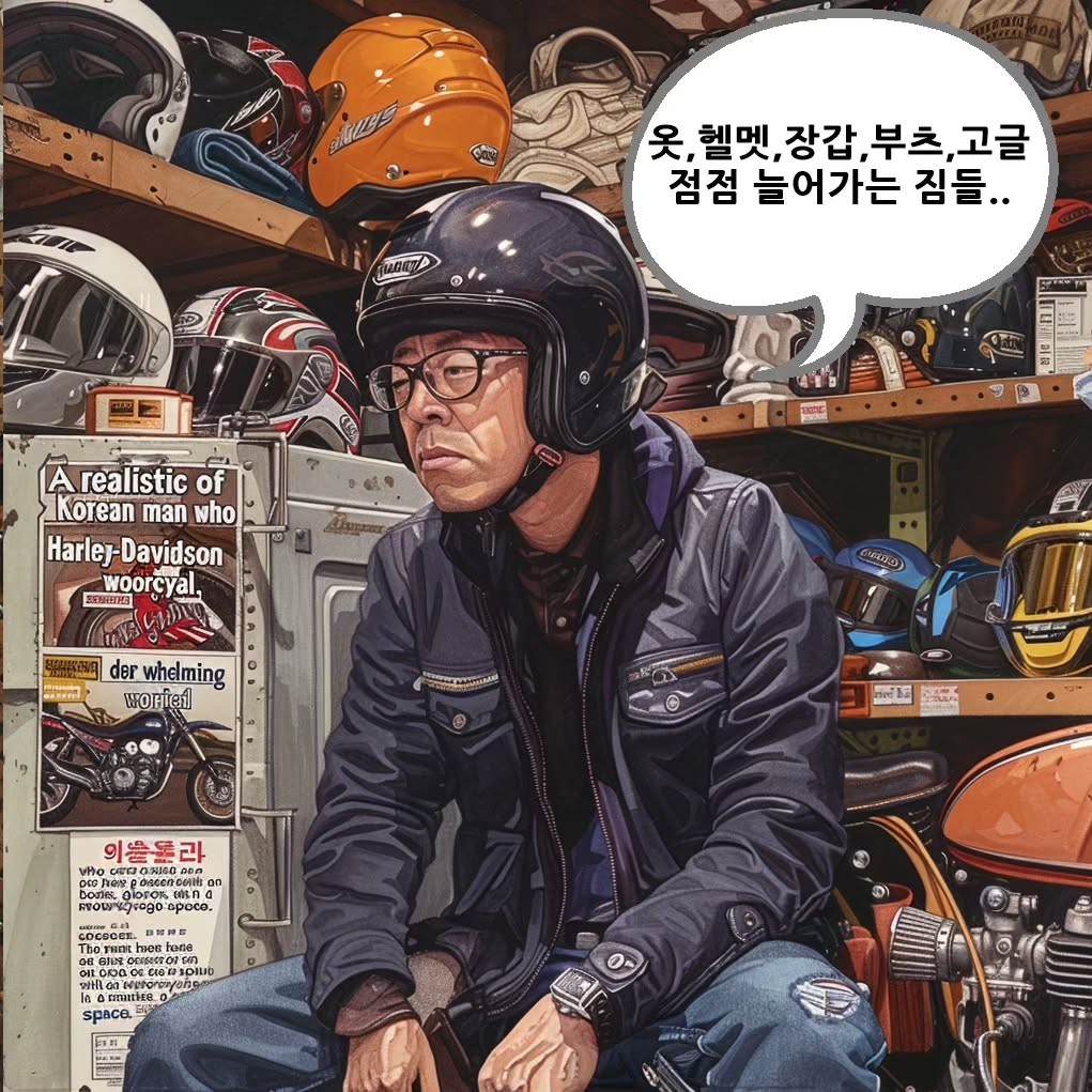 오토바이를 타는 라이더라면 모두가 해봤을 고민들.. 하나로 시작한 헬멧은 점점 더 늘어가…